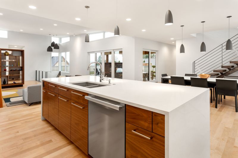 Inside of a Modern Kitchen Island